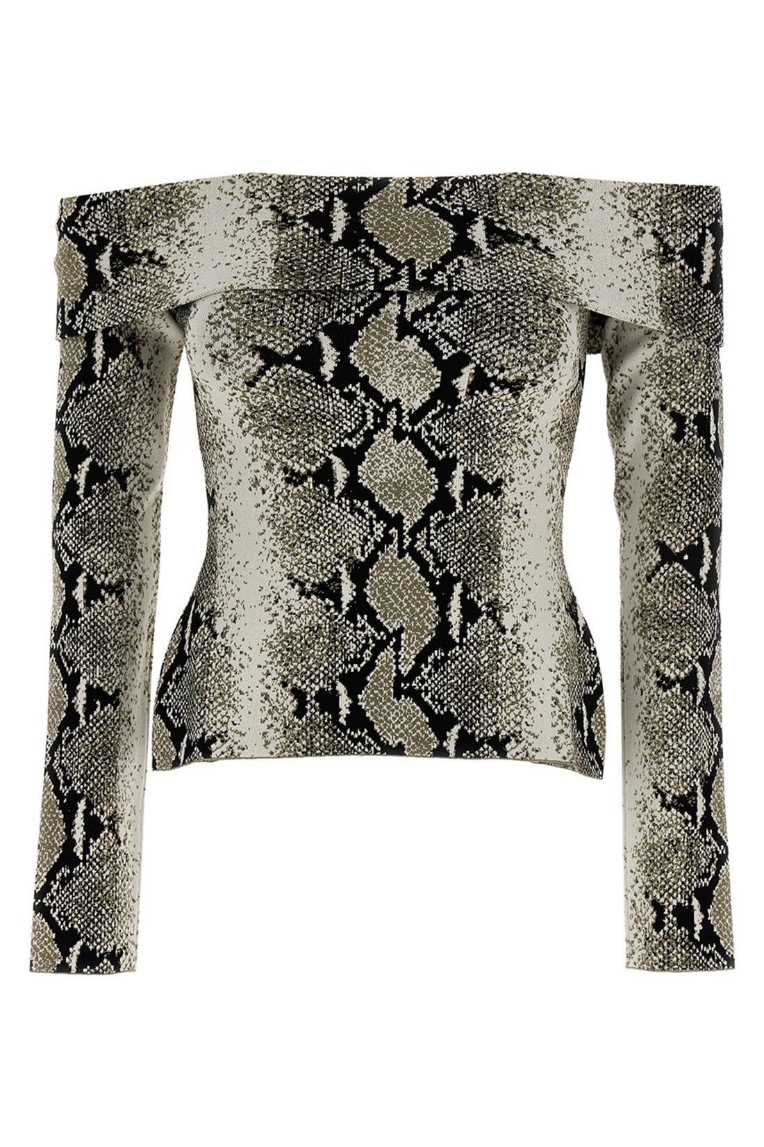 KHAITE XS vivi snake print viscose blend top