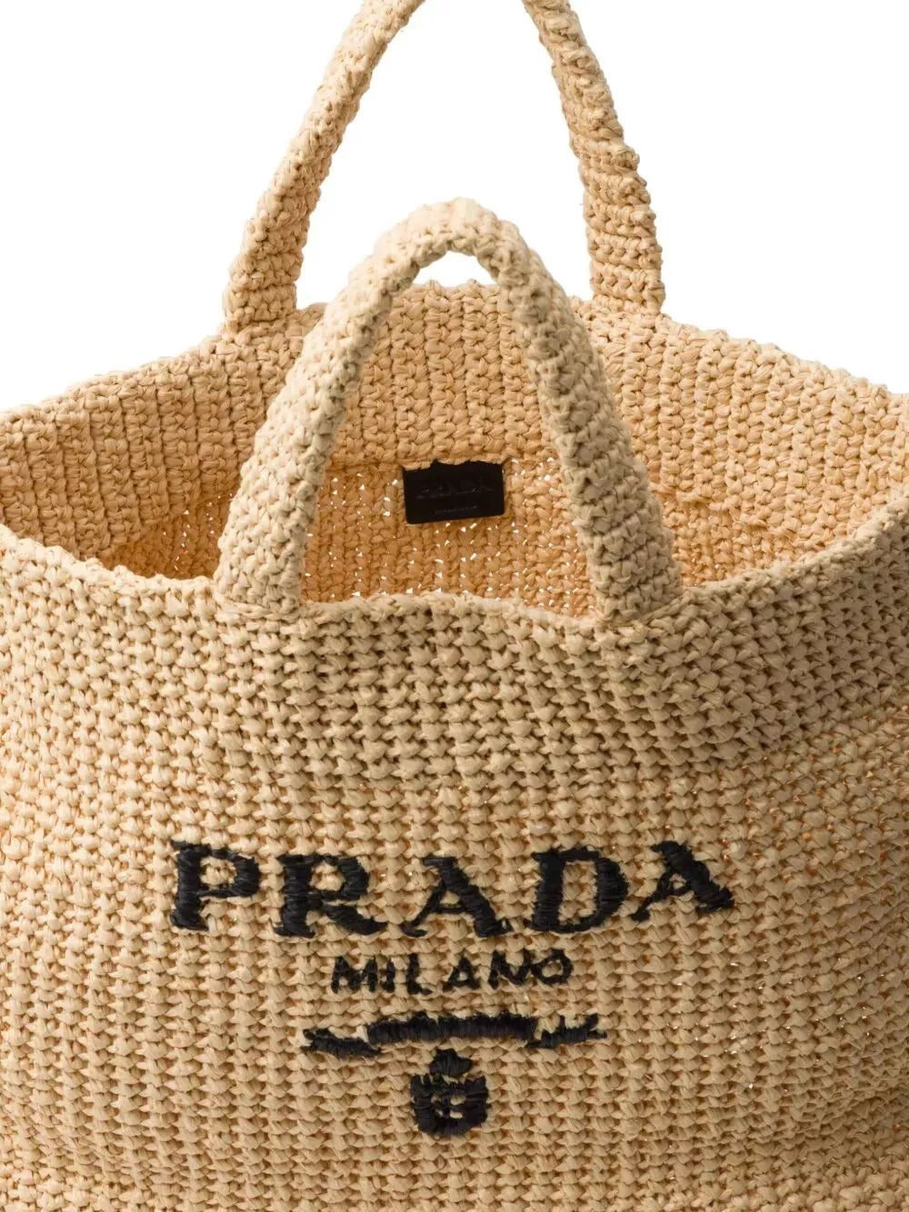 large raffia crochet tote bag