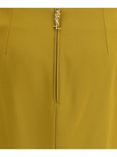 SAINT LAURENT 38 satin pencil skirt