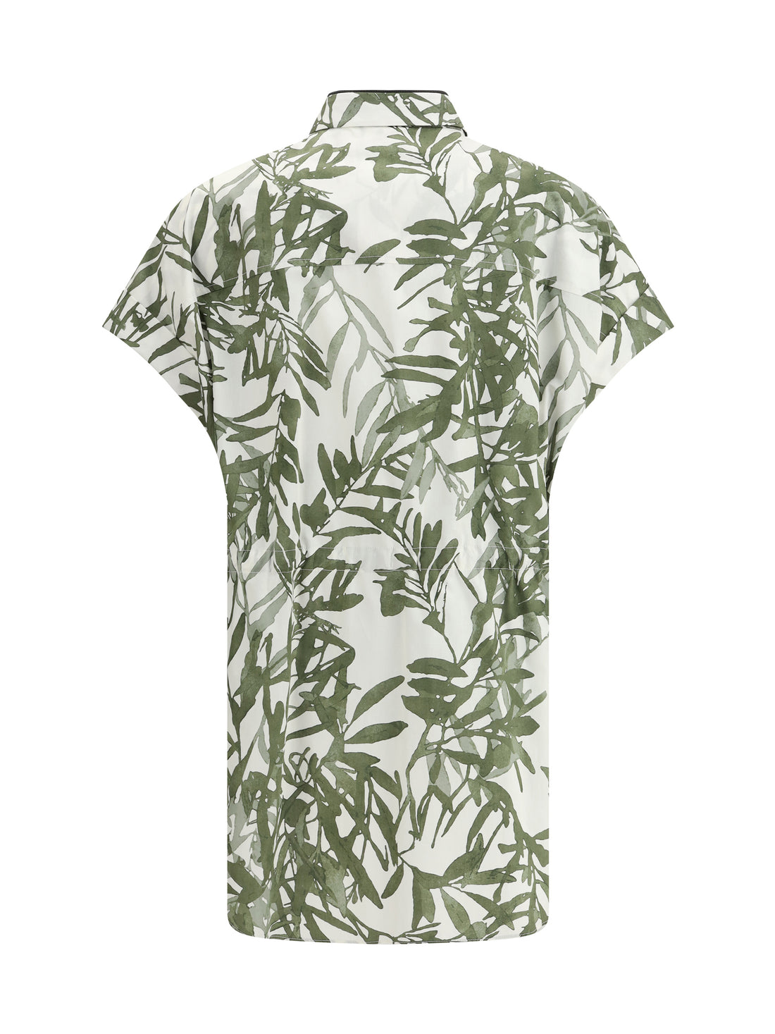 BRUNELLO CUCINELLI XXL leaf print long shirt