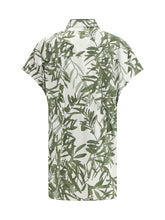 BRUNELLO CUCINELLI XXL leaf print long shirt