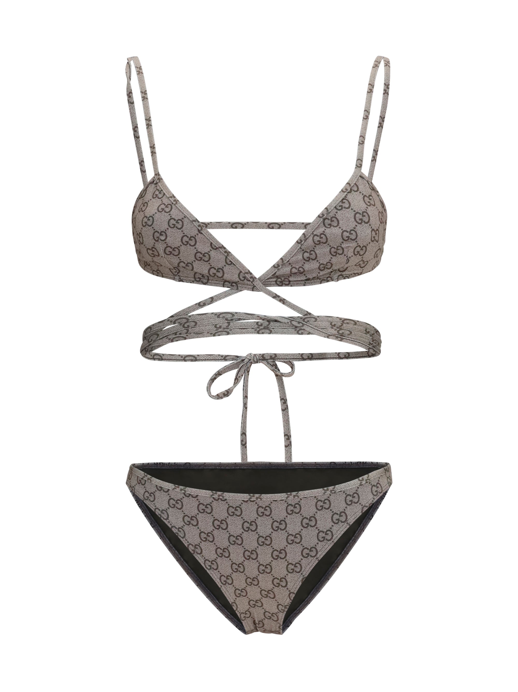 printed stretch jersey bikini