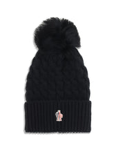 MONCLER GRENOBLE OS beanie hat with ponpon