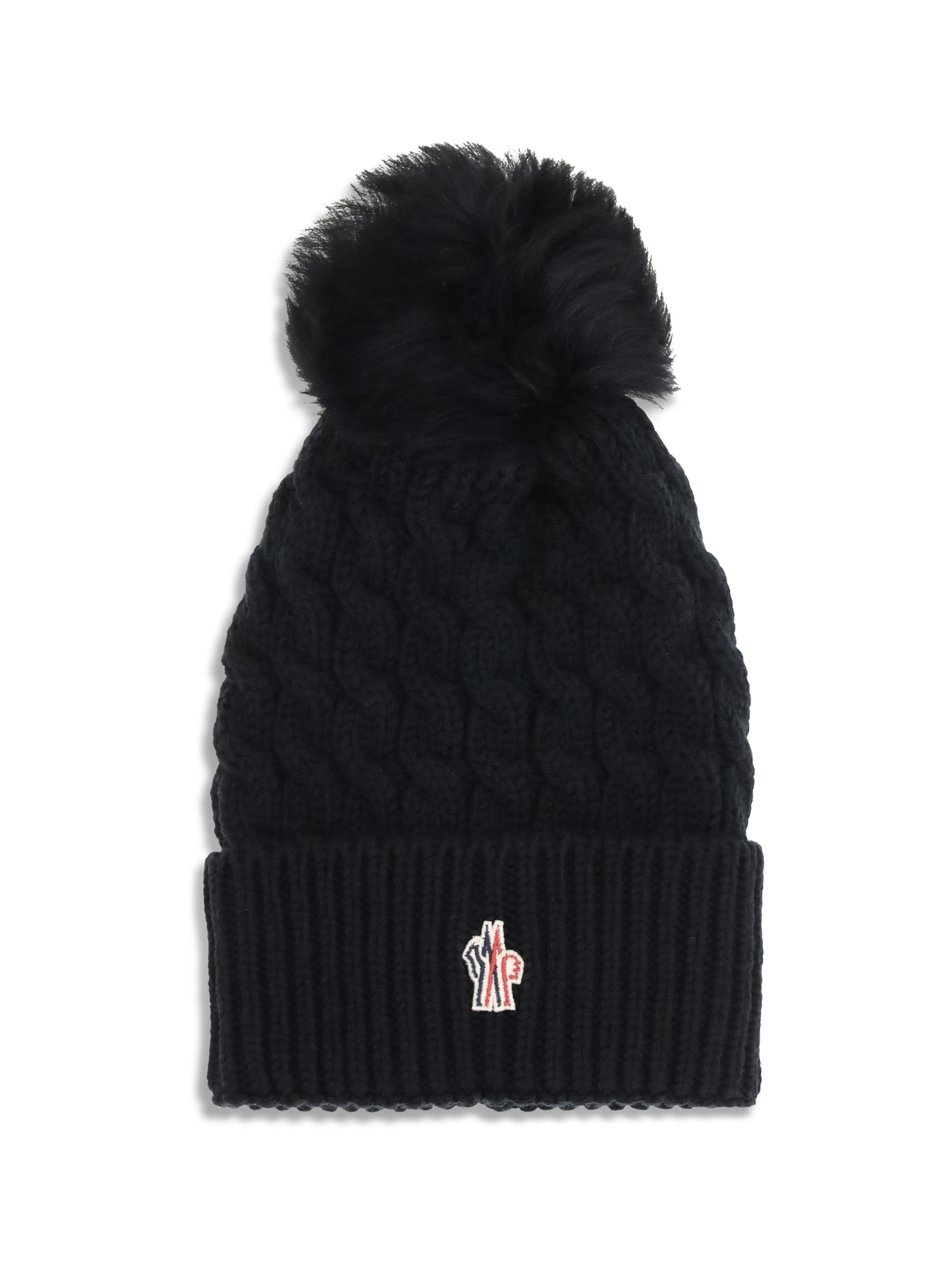 MONCLER GRENOBLE OS beanie hat with ponpon