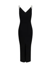 VERSACE 44 safety pin slip midi dress