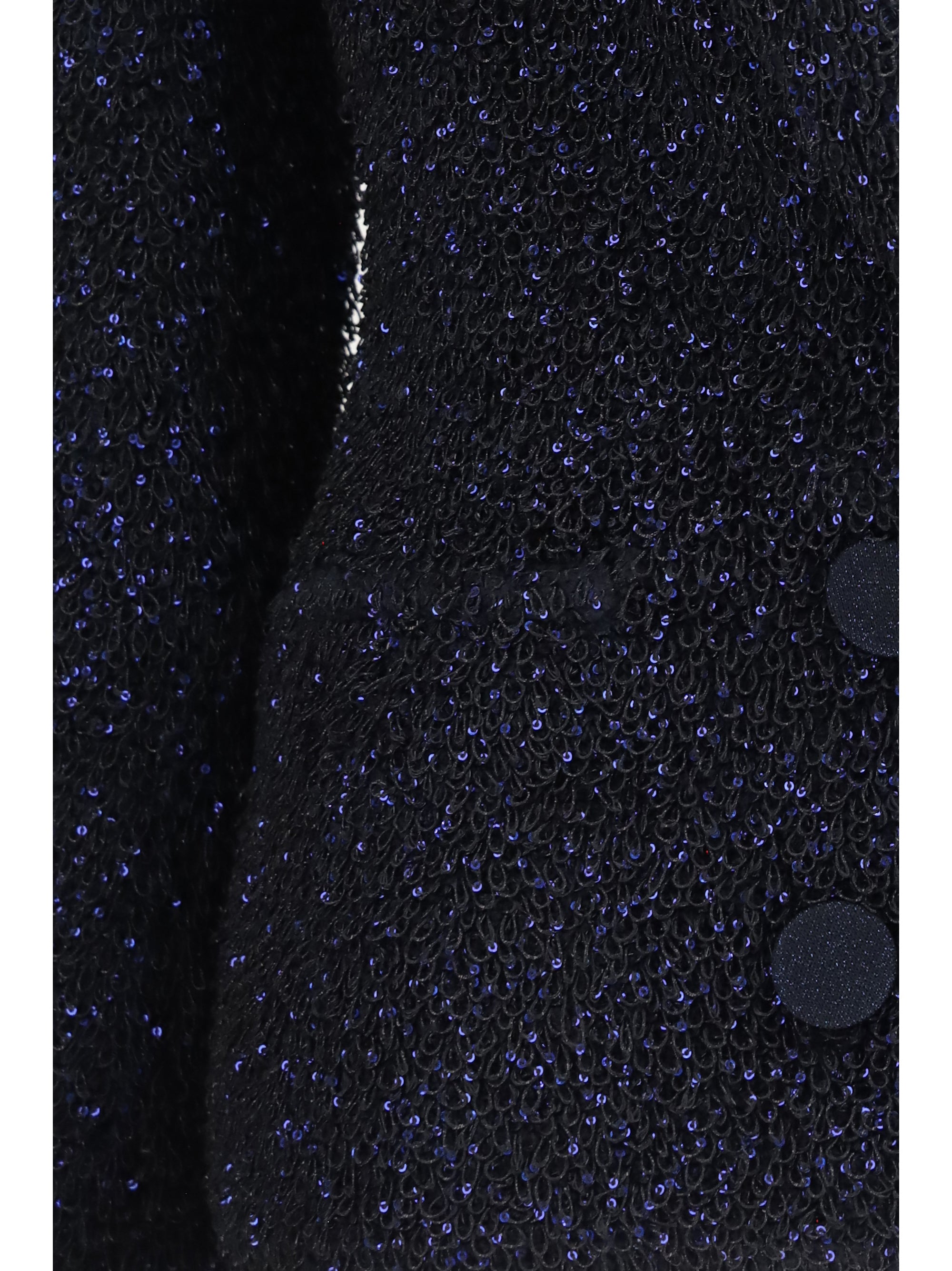 metallic-fiber viscose single-breasted blazer