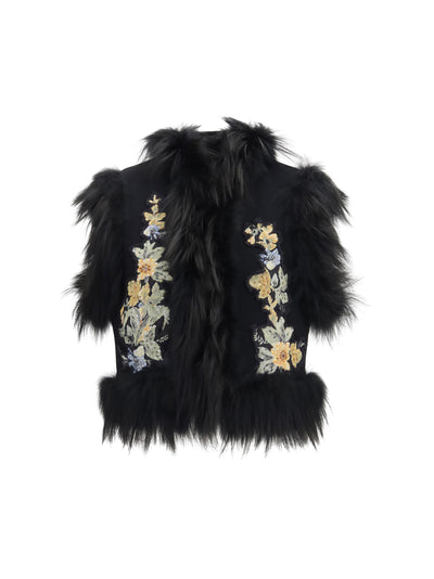 gilet panno + floral