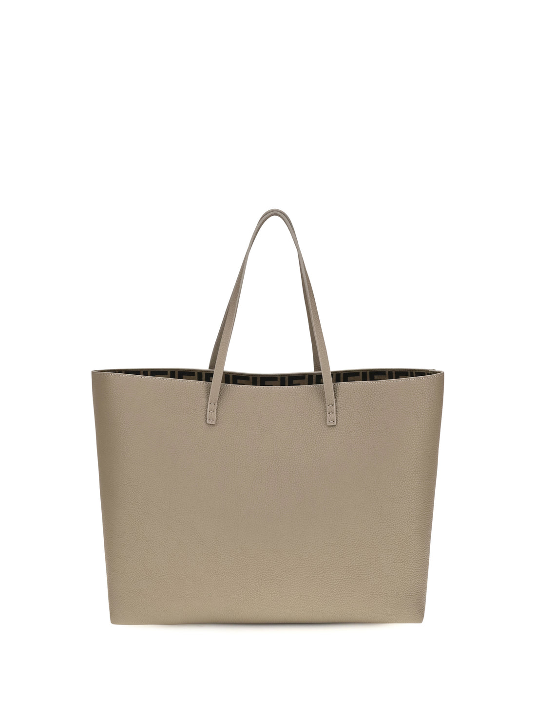 FENDI OS medium roll roman leather shopping bag