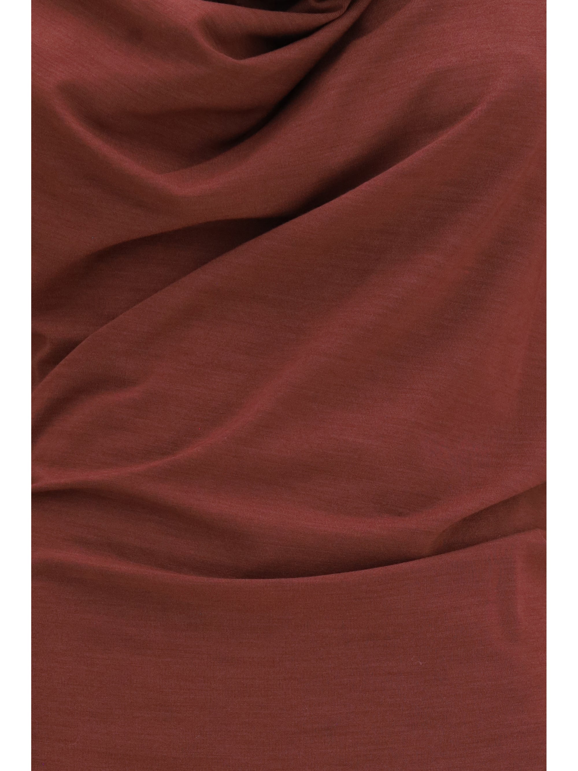 techno wool jersey draped dress with monili