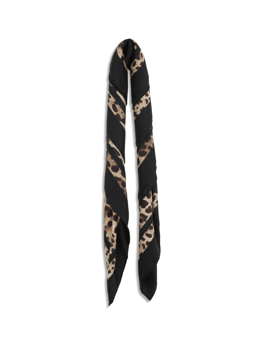 DOLCE &amp; GABBANA OS leopard print silk scarf