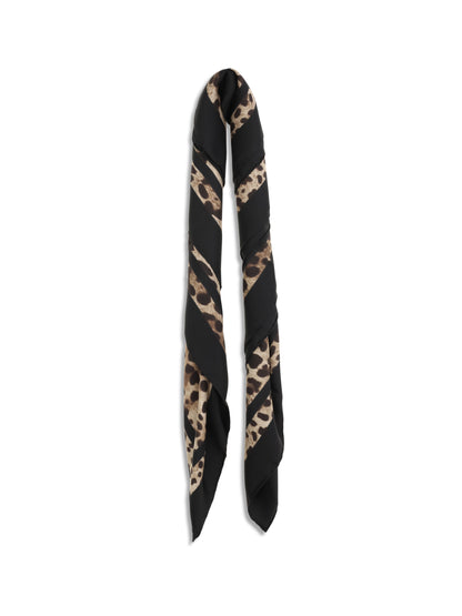 DOLCE &amp; GABBANA OS leopard print silk scarf