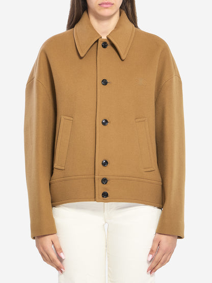 CELINE 38 wool and cashmere double-face jacket