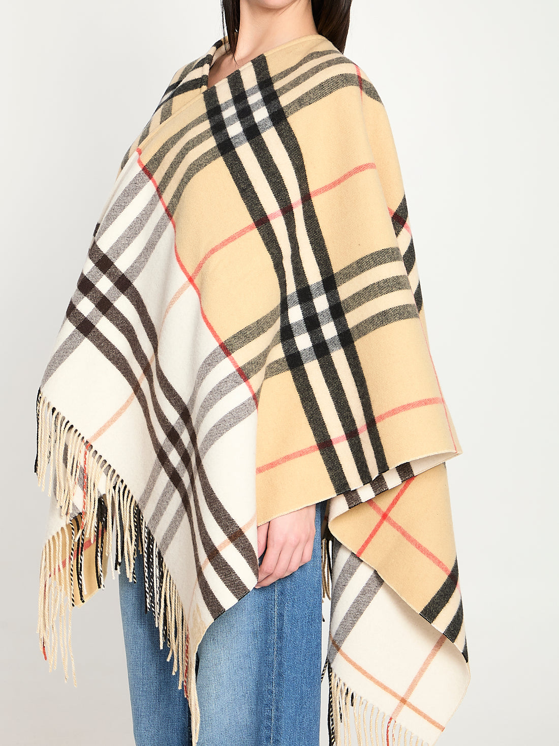 BURBERRY OS double check cape 