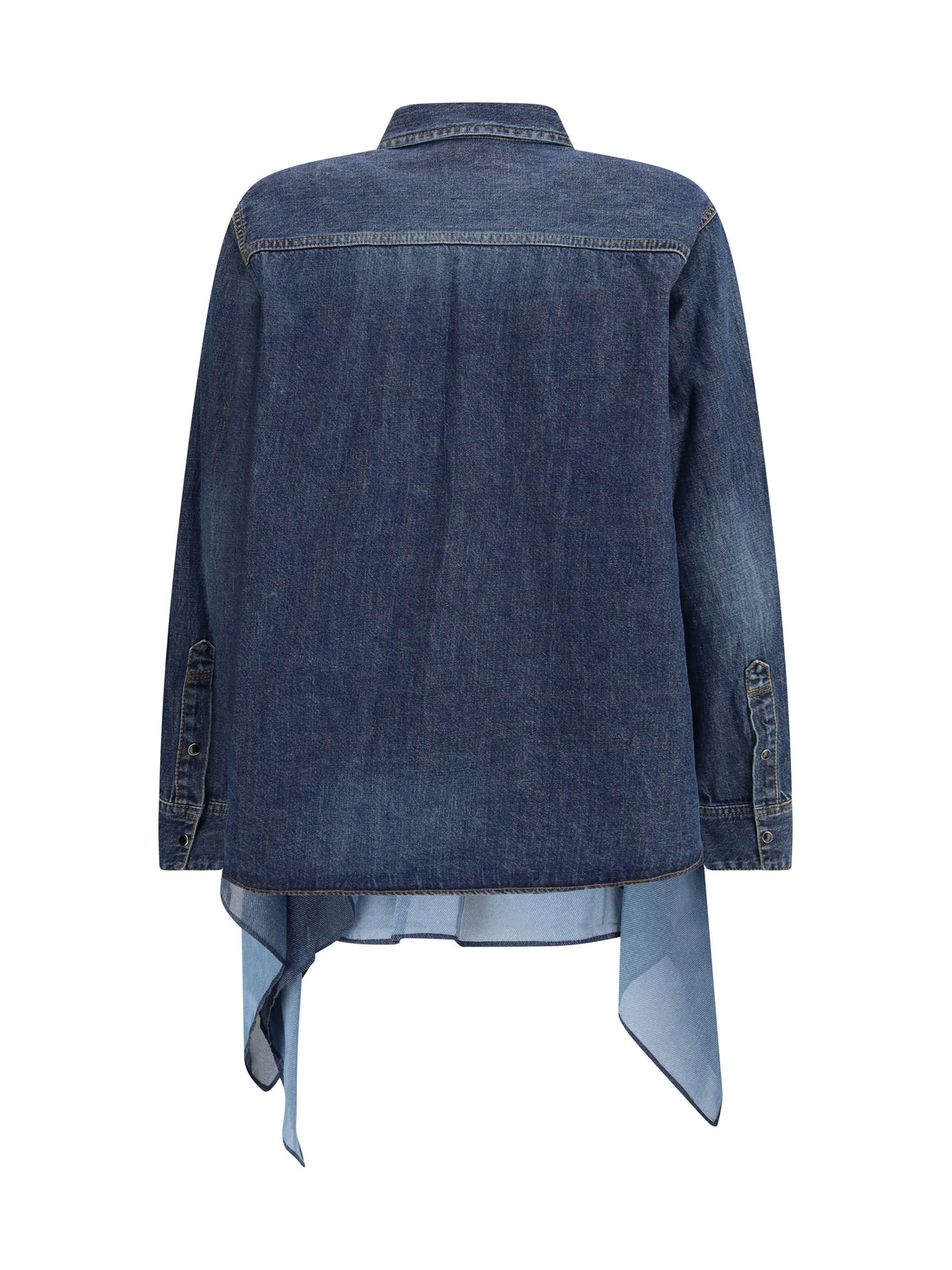 SACAI 2 denim and satin shirt