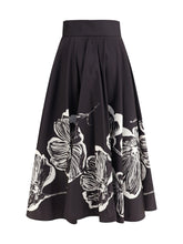 SARA ROKA 44 midi skirt with floral print