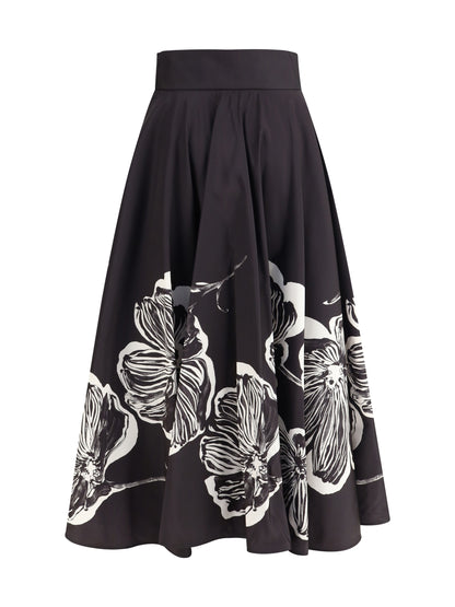 SARA ROKA 44 midi skirt with floral print