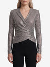 grey rhinestone mesh wrap top