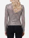 grey rhinestone mesh wrap top