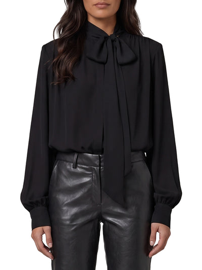 silk-blouse blouse with bow