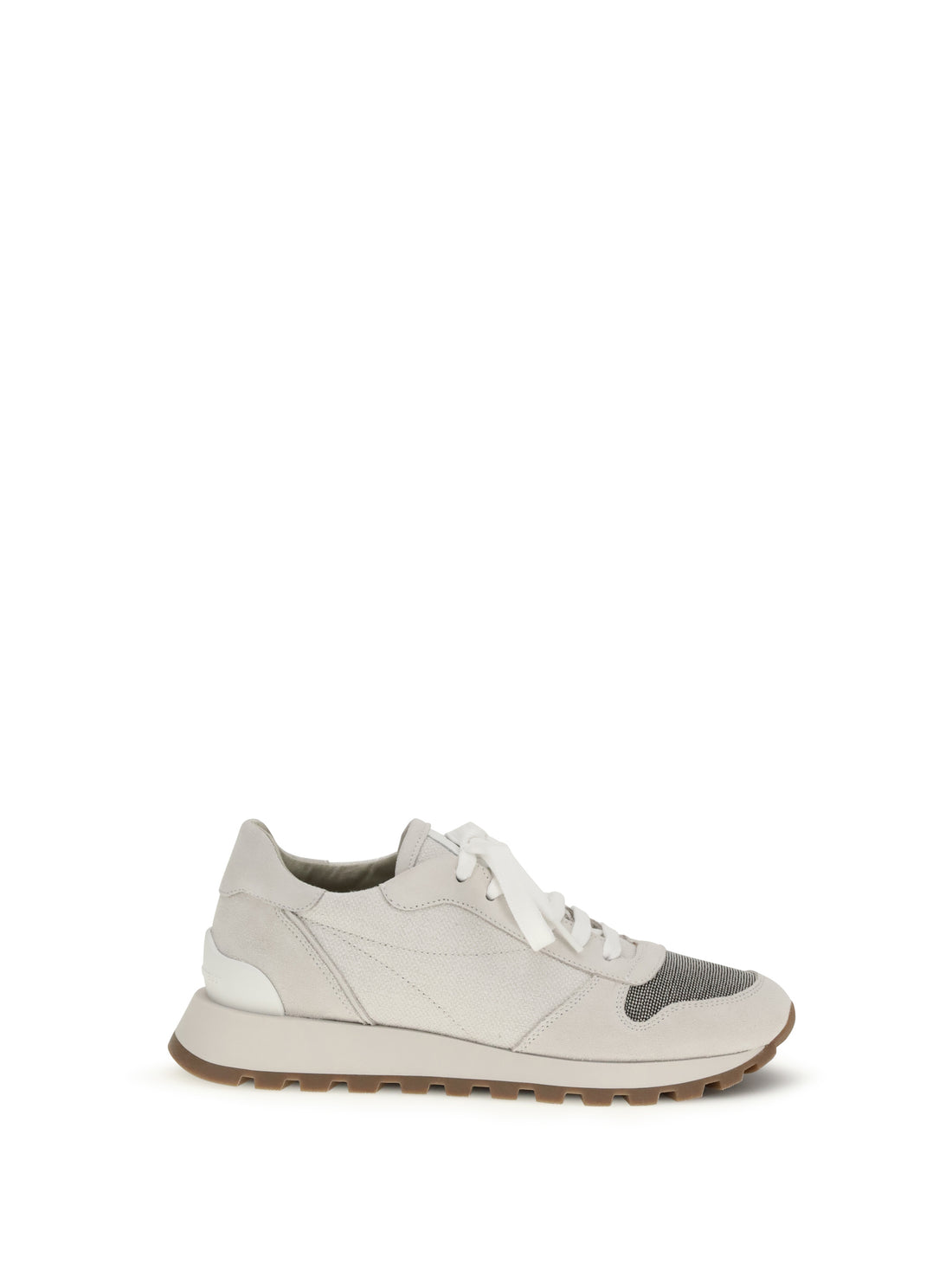 BRUNELLO CUCINELLI 38 precious toe sneakers in suede and techno fabric