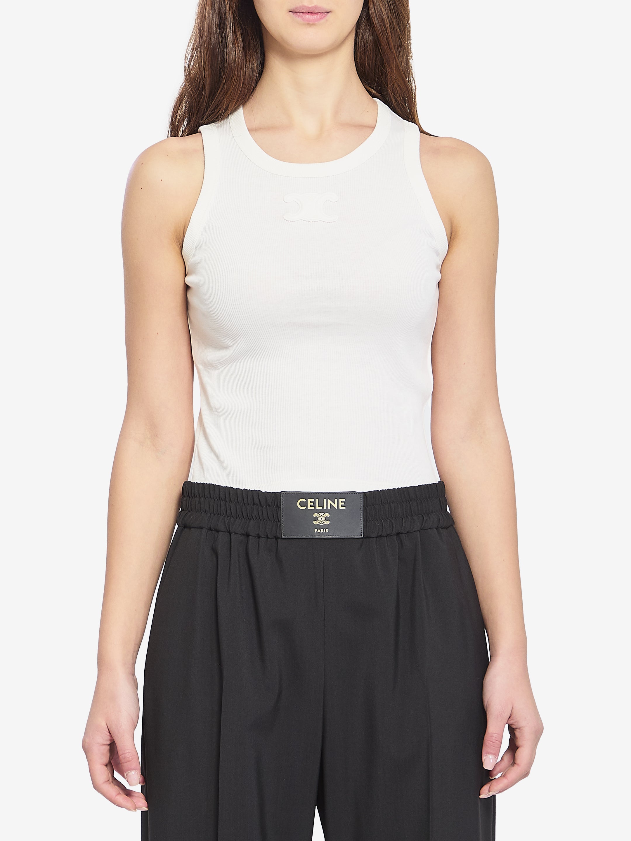 CELINE S triomphe tank top