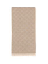 GUCCI OS gg supreme embroidered wool scarf 