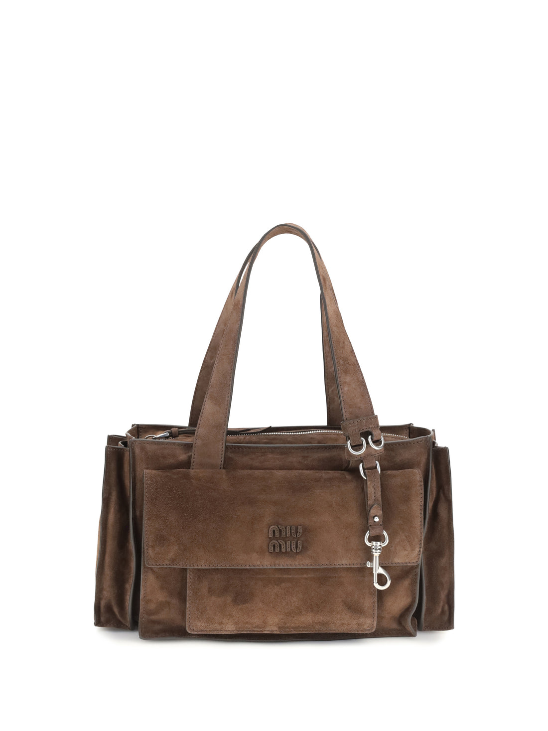 MIU MIU OS utilitaire shoulder bag in suede calfskin