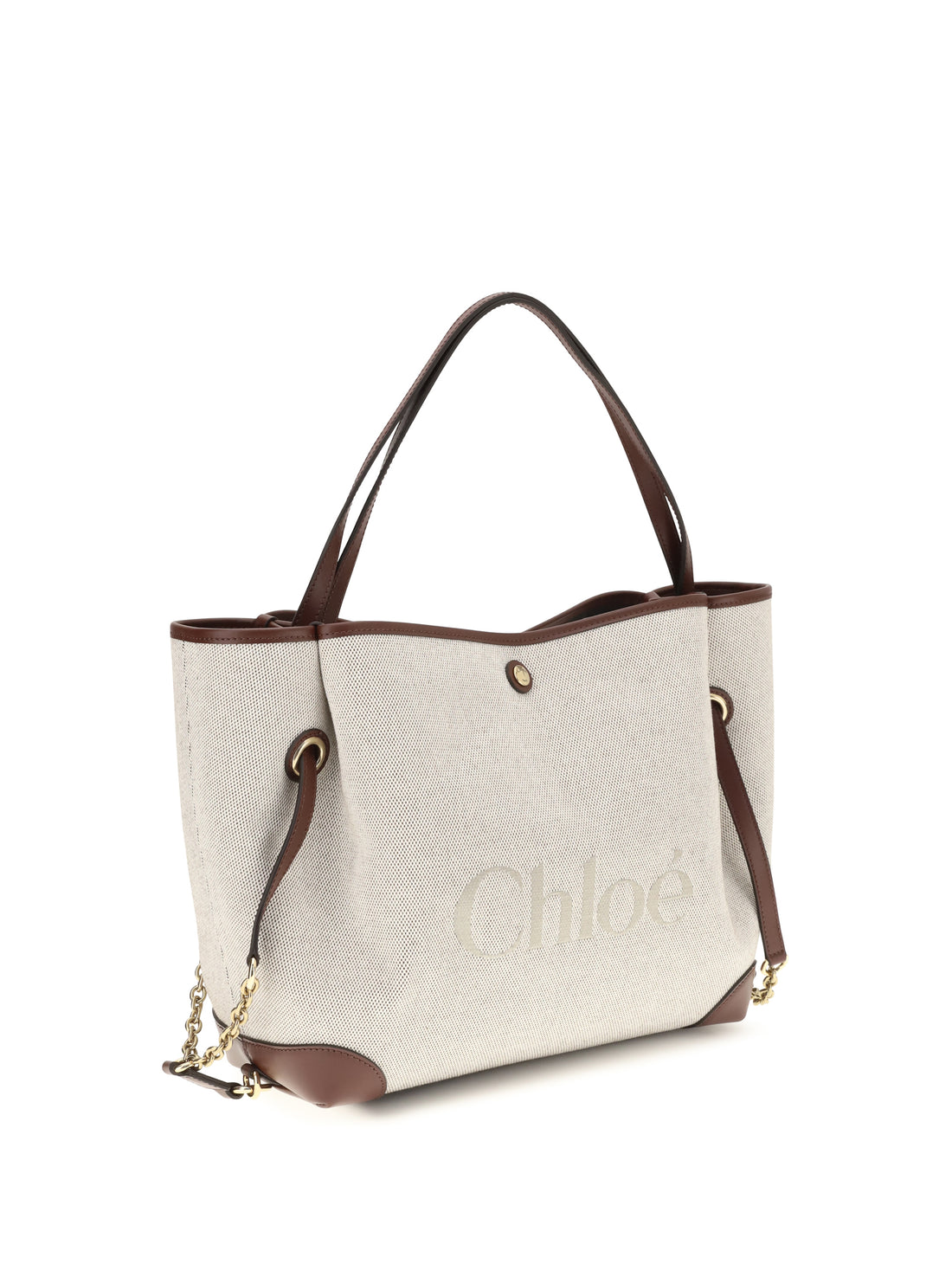CHLOÉ OS clover tote bag in canvas