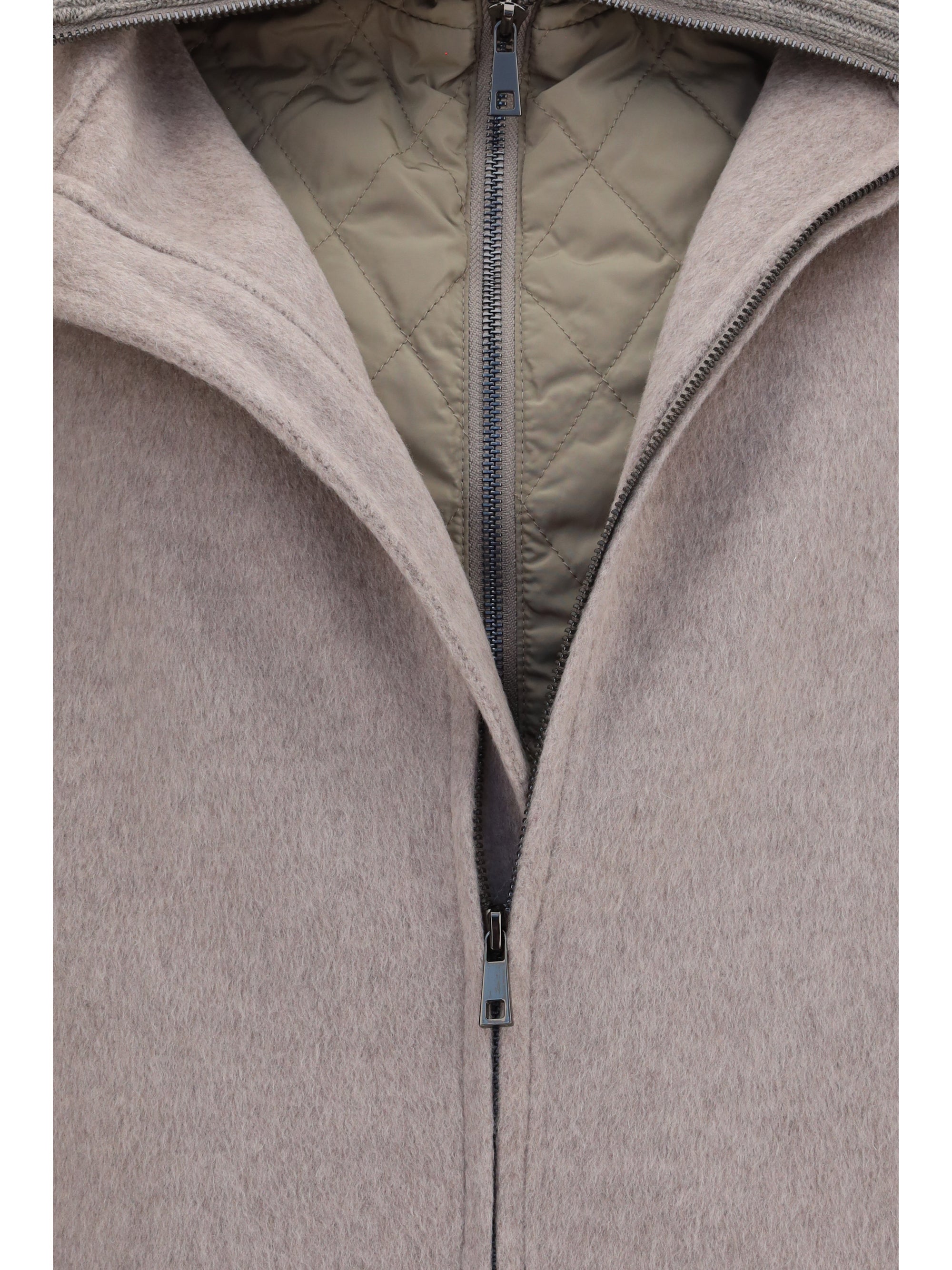 double wool and quilted jacket
