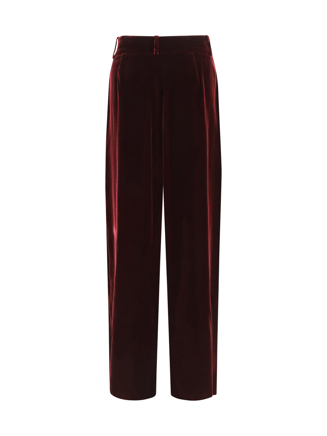 GIORGIO ARMANI 46 wide leg pants with double pleats in viscose and silk velvet