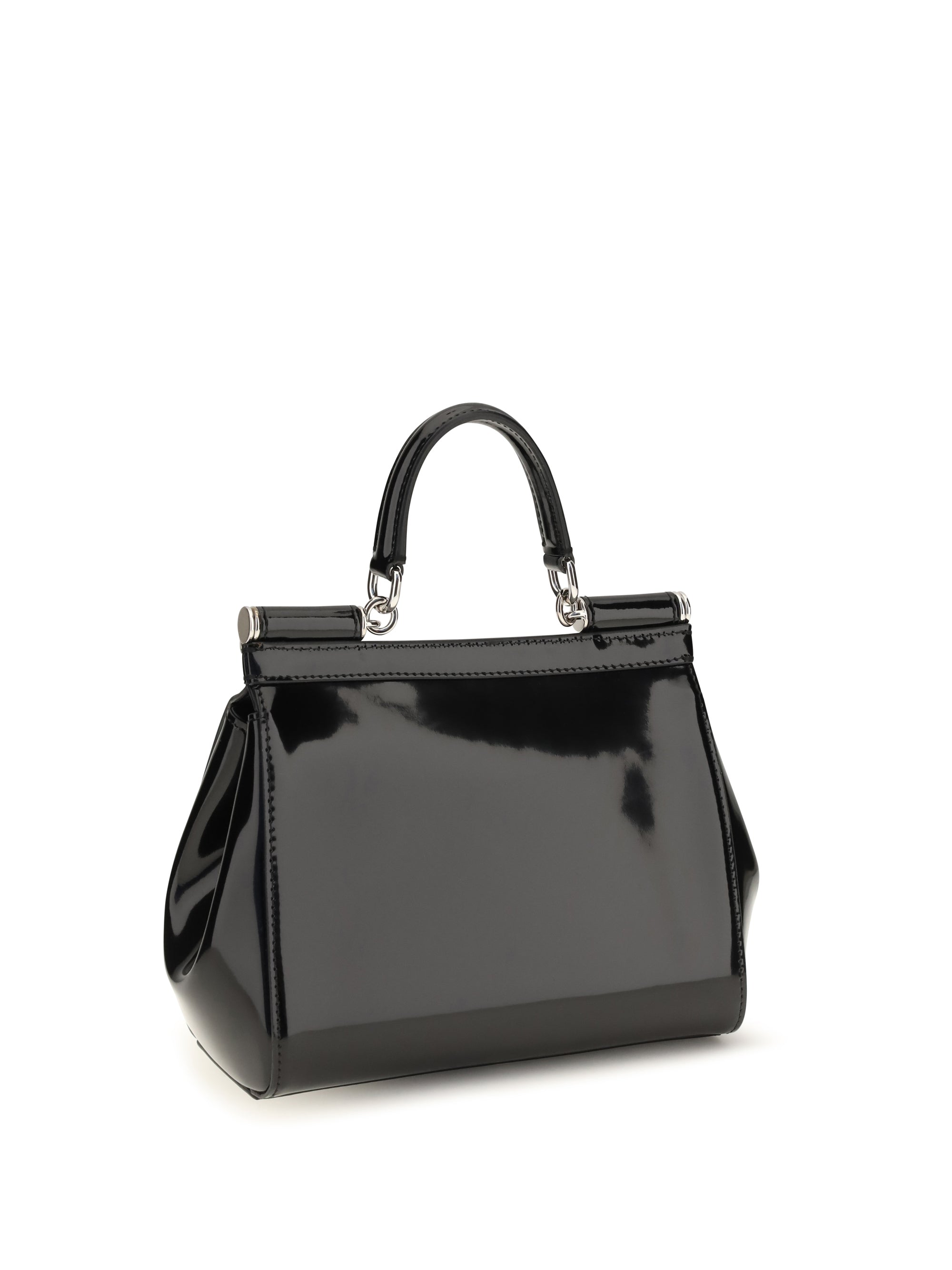 small sicily glossy calfskin handbag