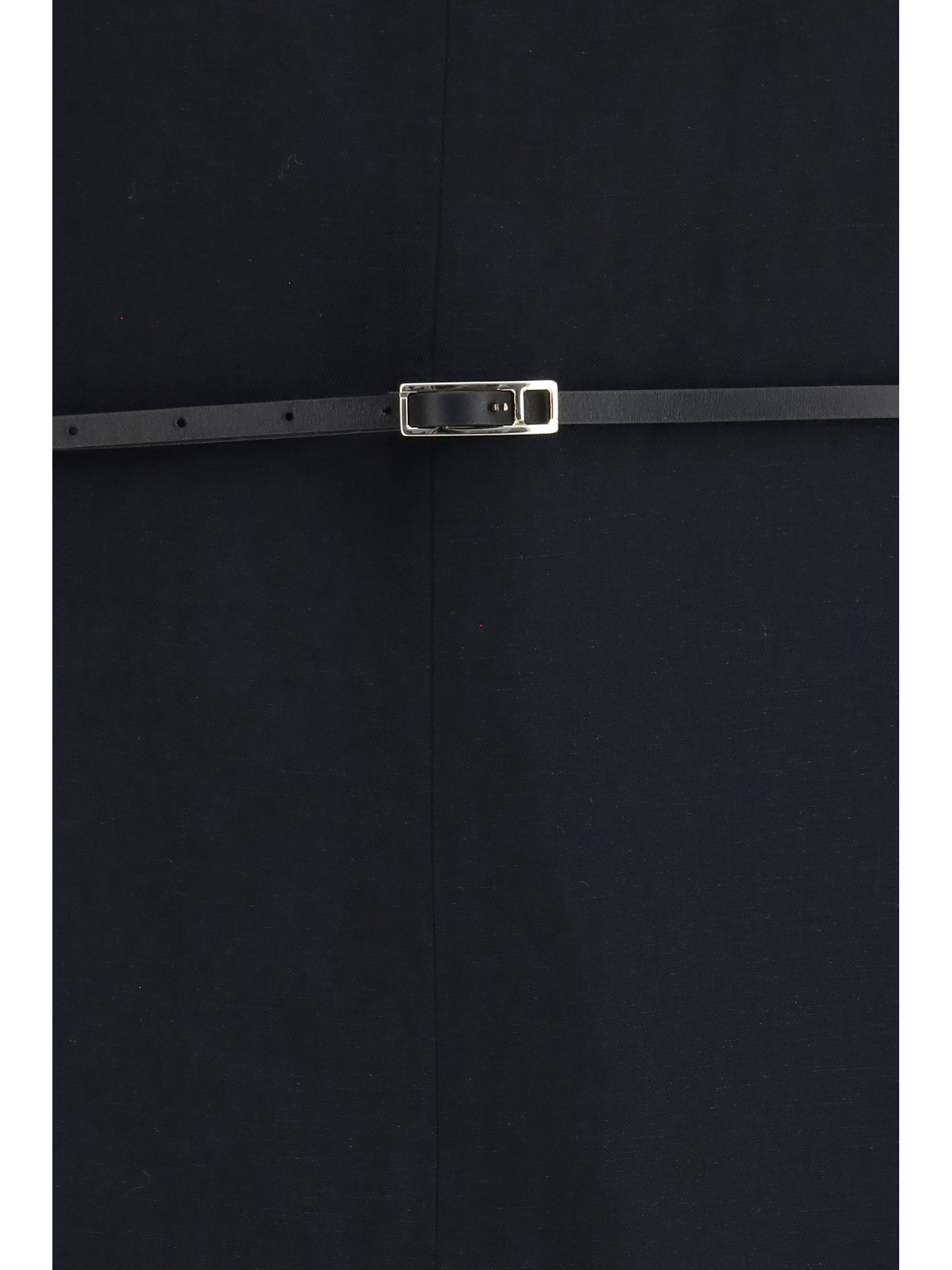 v-neck belted dress