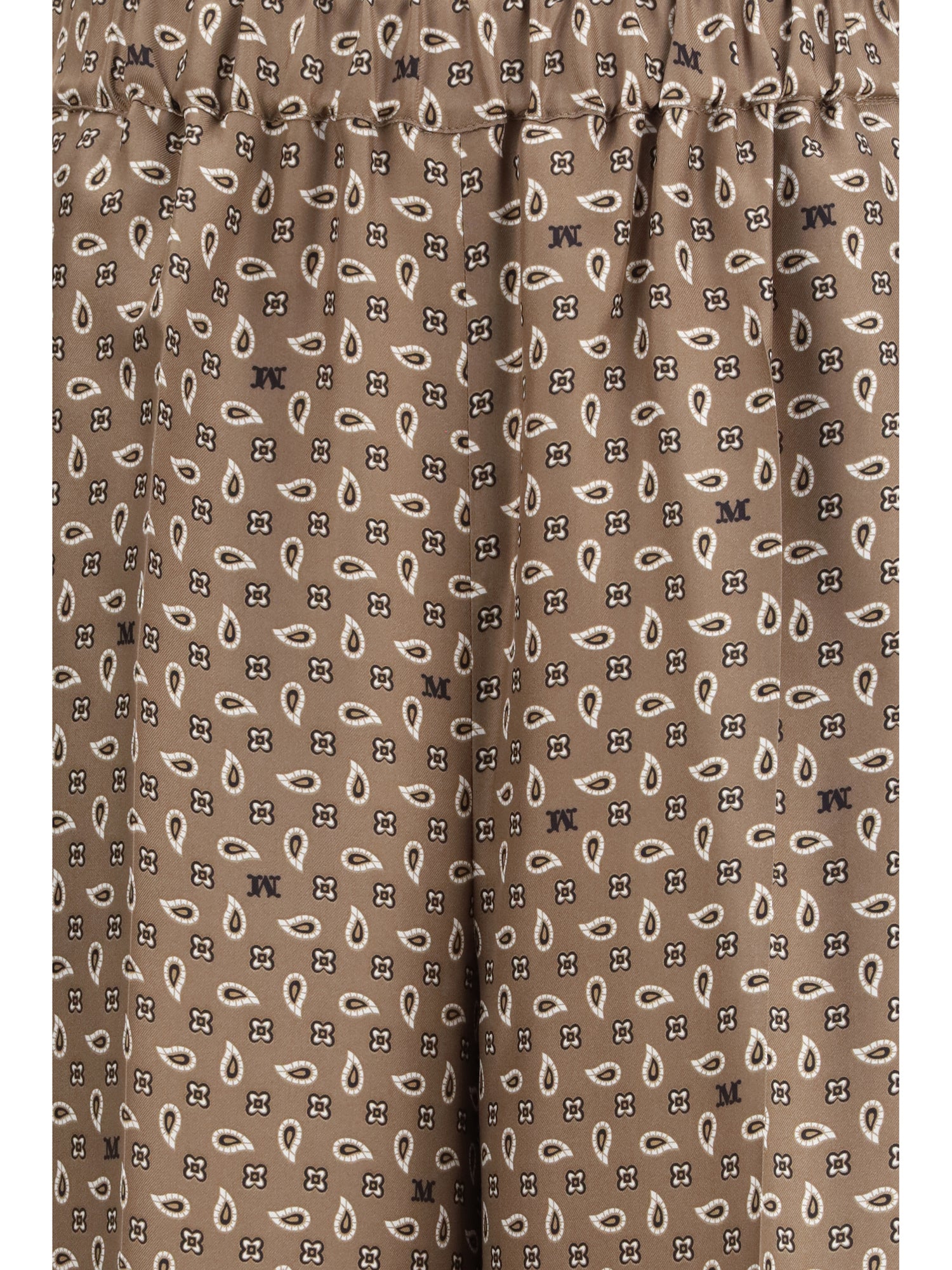 MAX MARA 40 printed silk vischio pants 