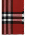 wool check wide scarf