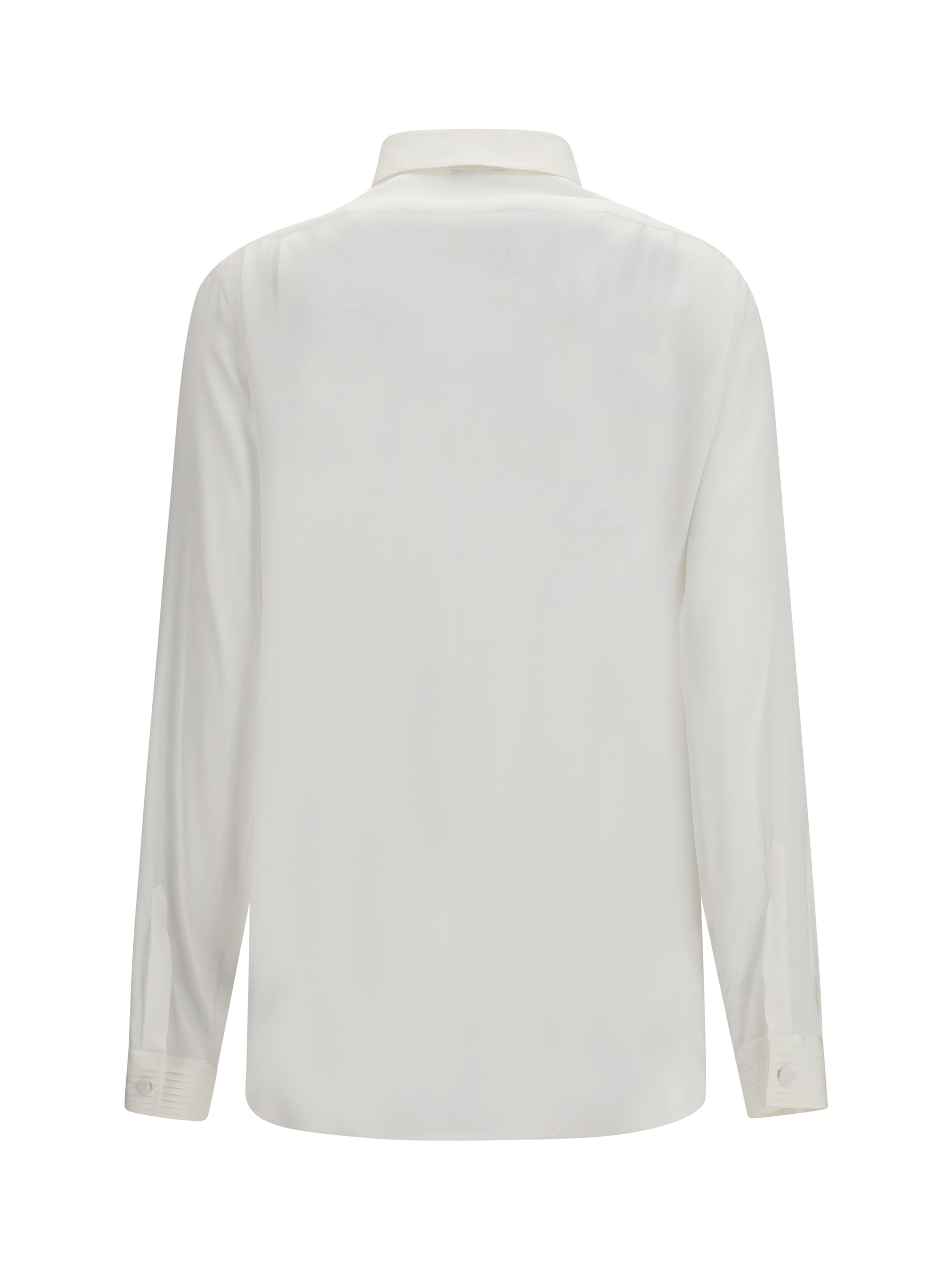 tuxedo shirt in silk with pleated bib