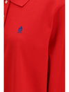 long-sleeve cotton piqué polo