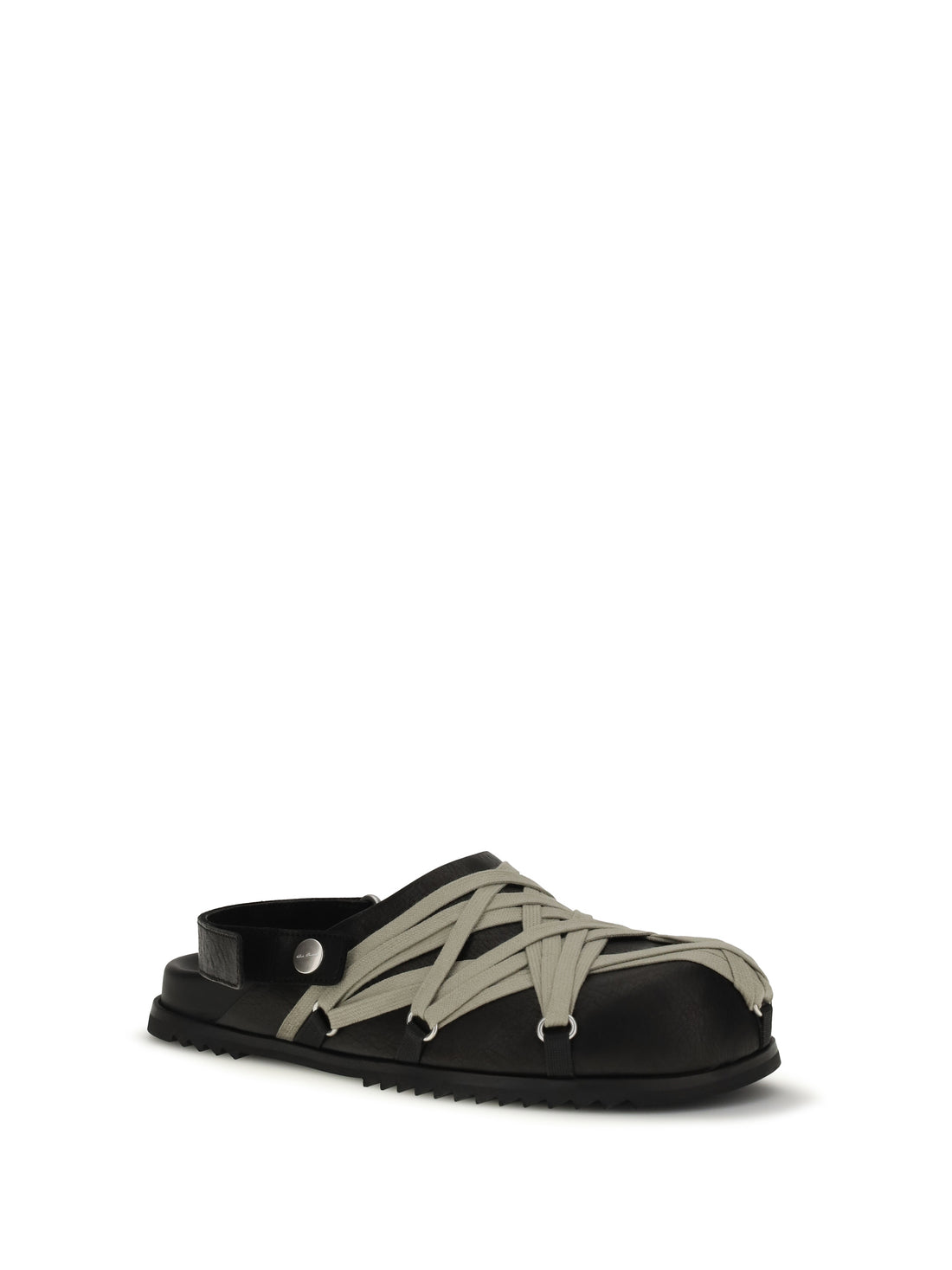 RICK OWENS 38 megalace leather mules