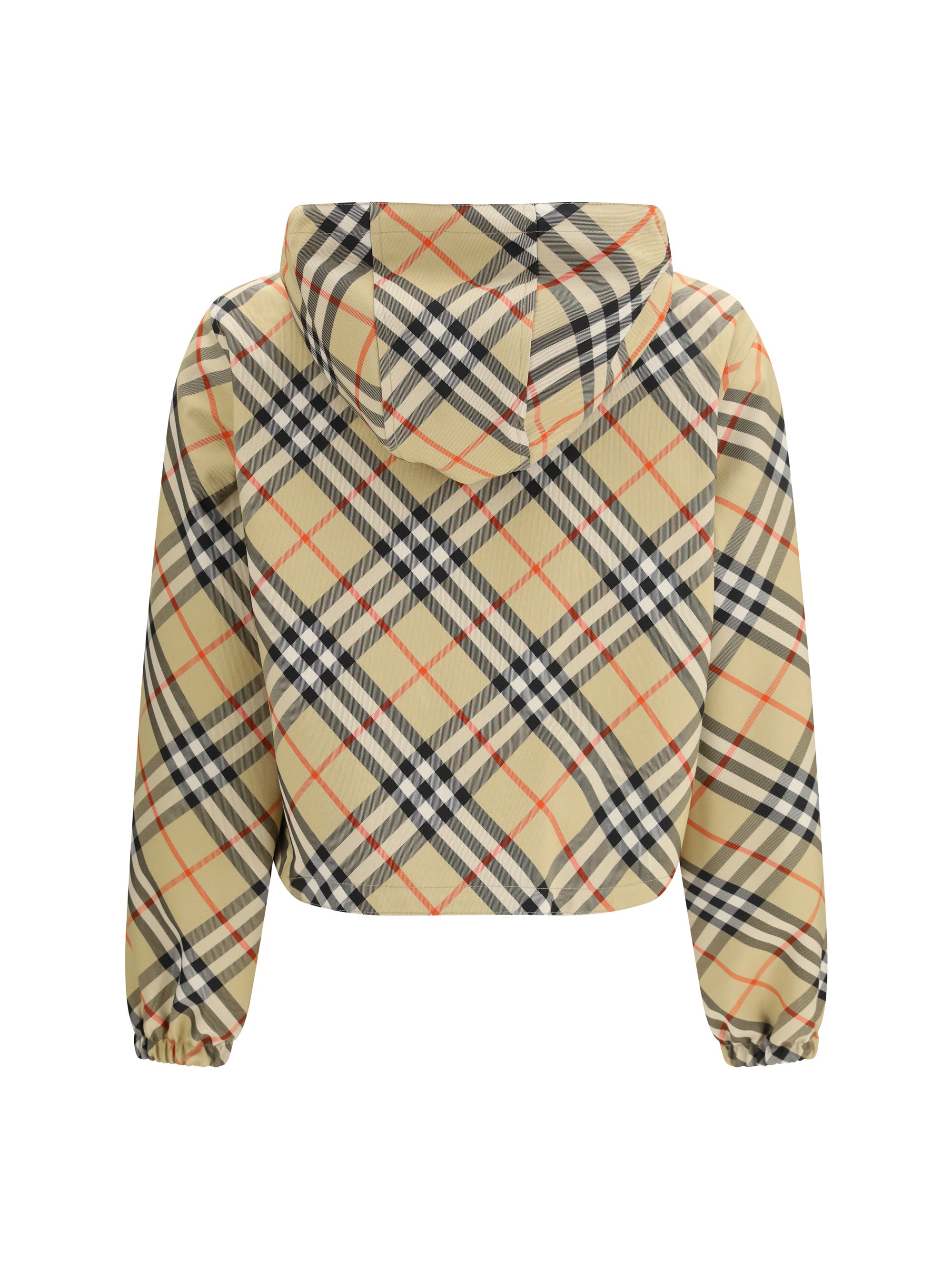 reversible cropped check jacket