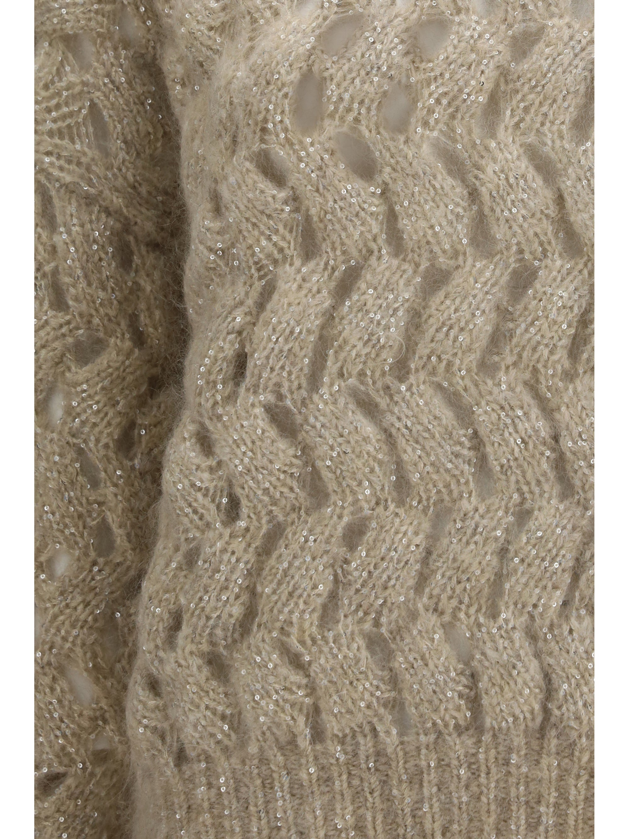 dazzling zigzag cables mohair and wool sweater