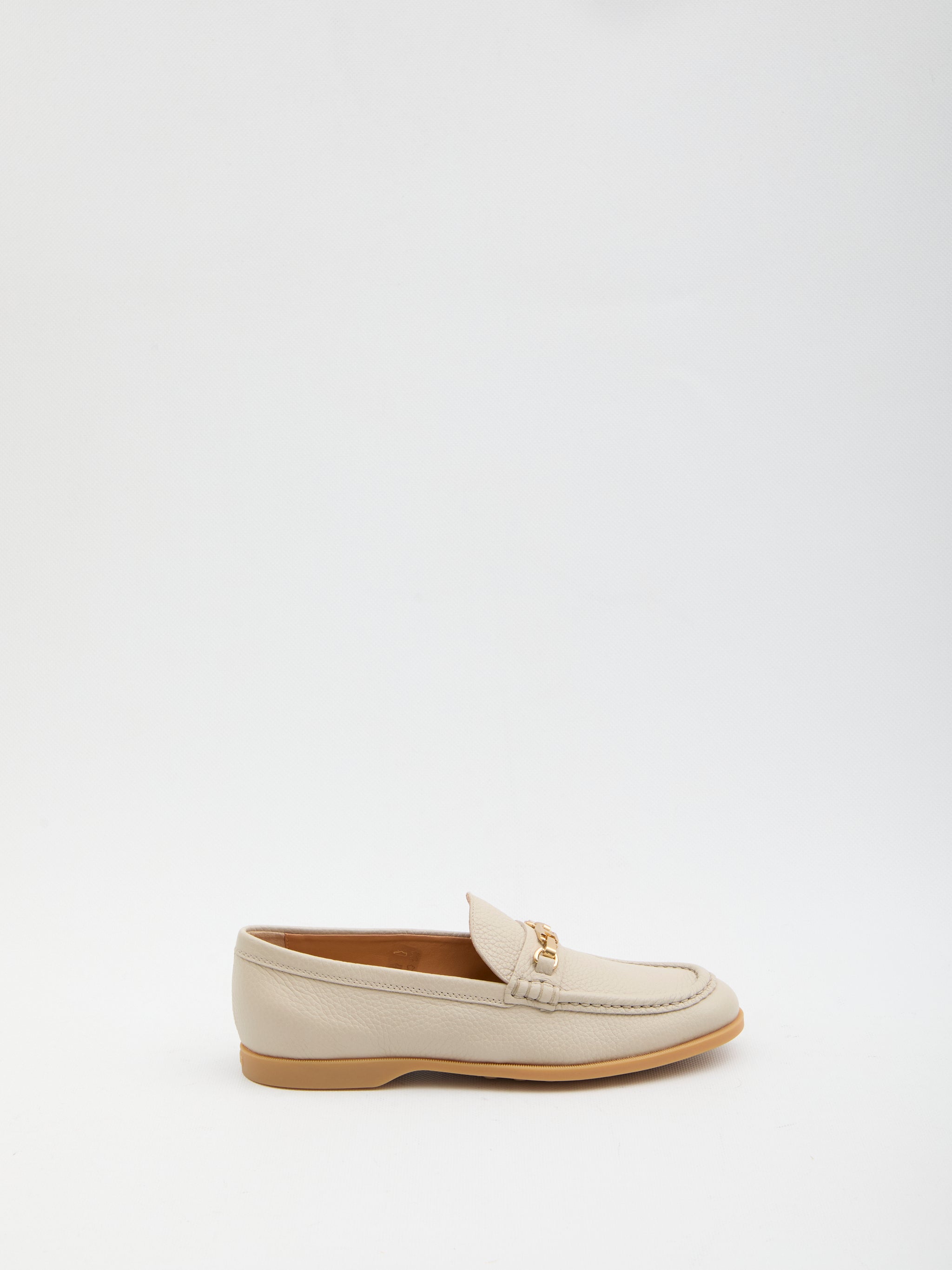 hammered leather loafers