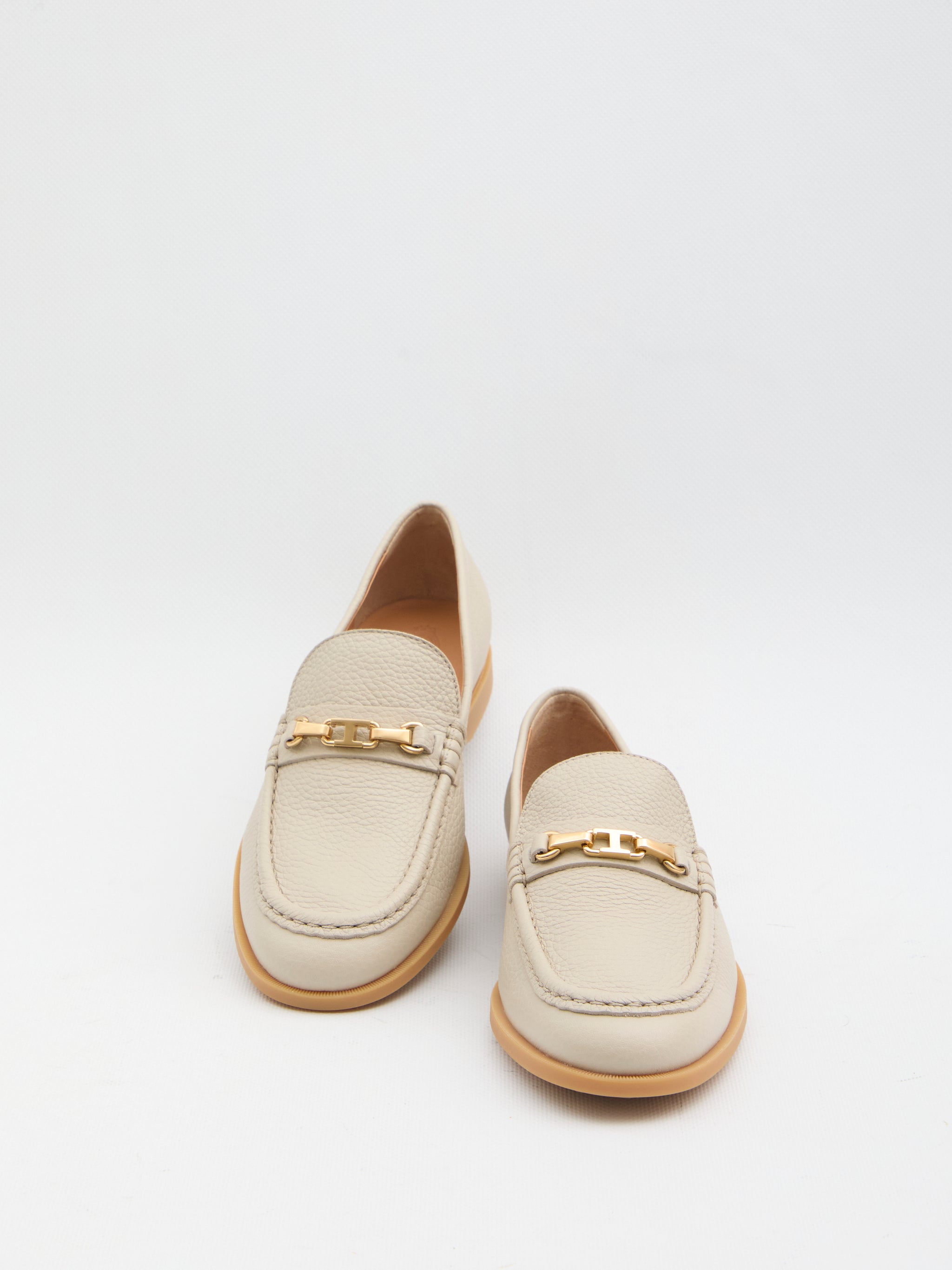 hammered leather loafers