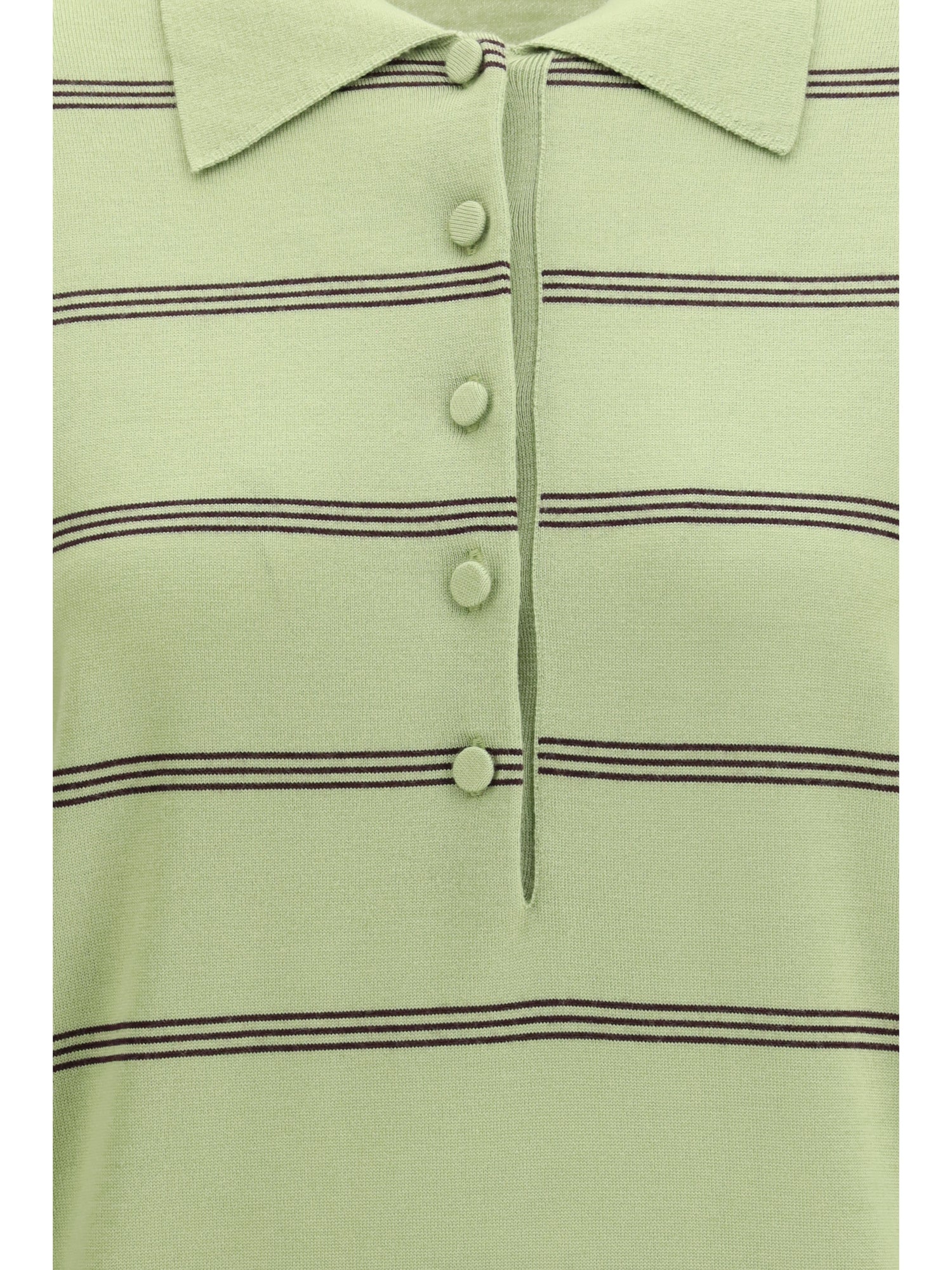 DRIES VAN NOTEN M merino wool striped polo sweater