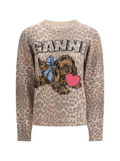 GANNI L puppy wool sweater 