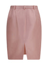 silk faille skirt