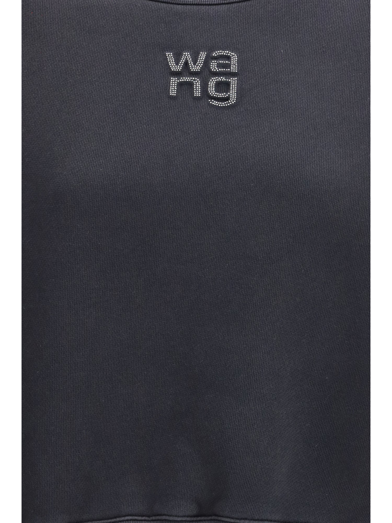 ALEXANDER WANG M crystal hotfix logo sweatshirt