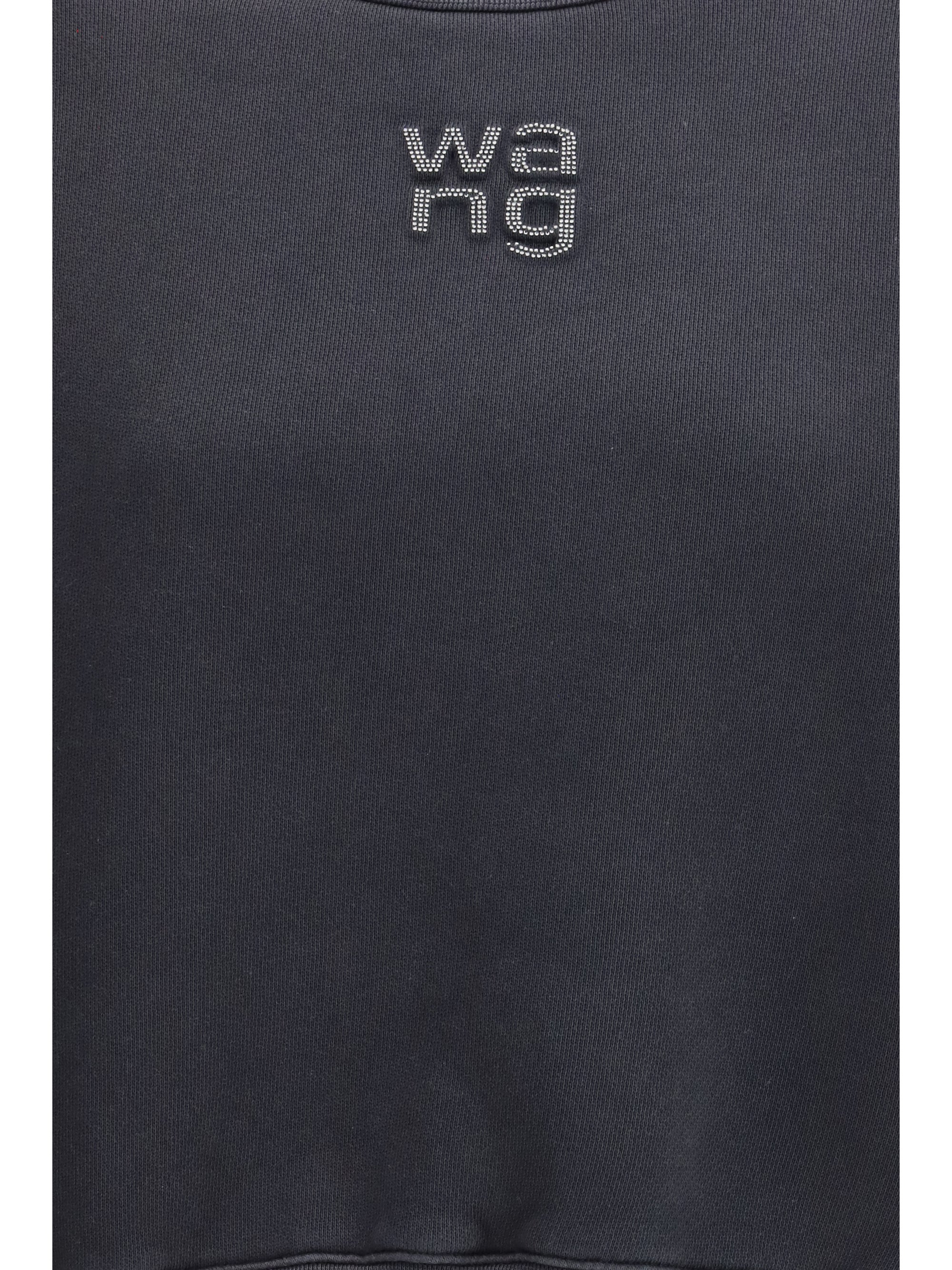 ALEXANDER WANG M crystal hotfix logo sweatshirt