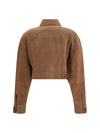 cropped suede jacket