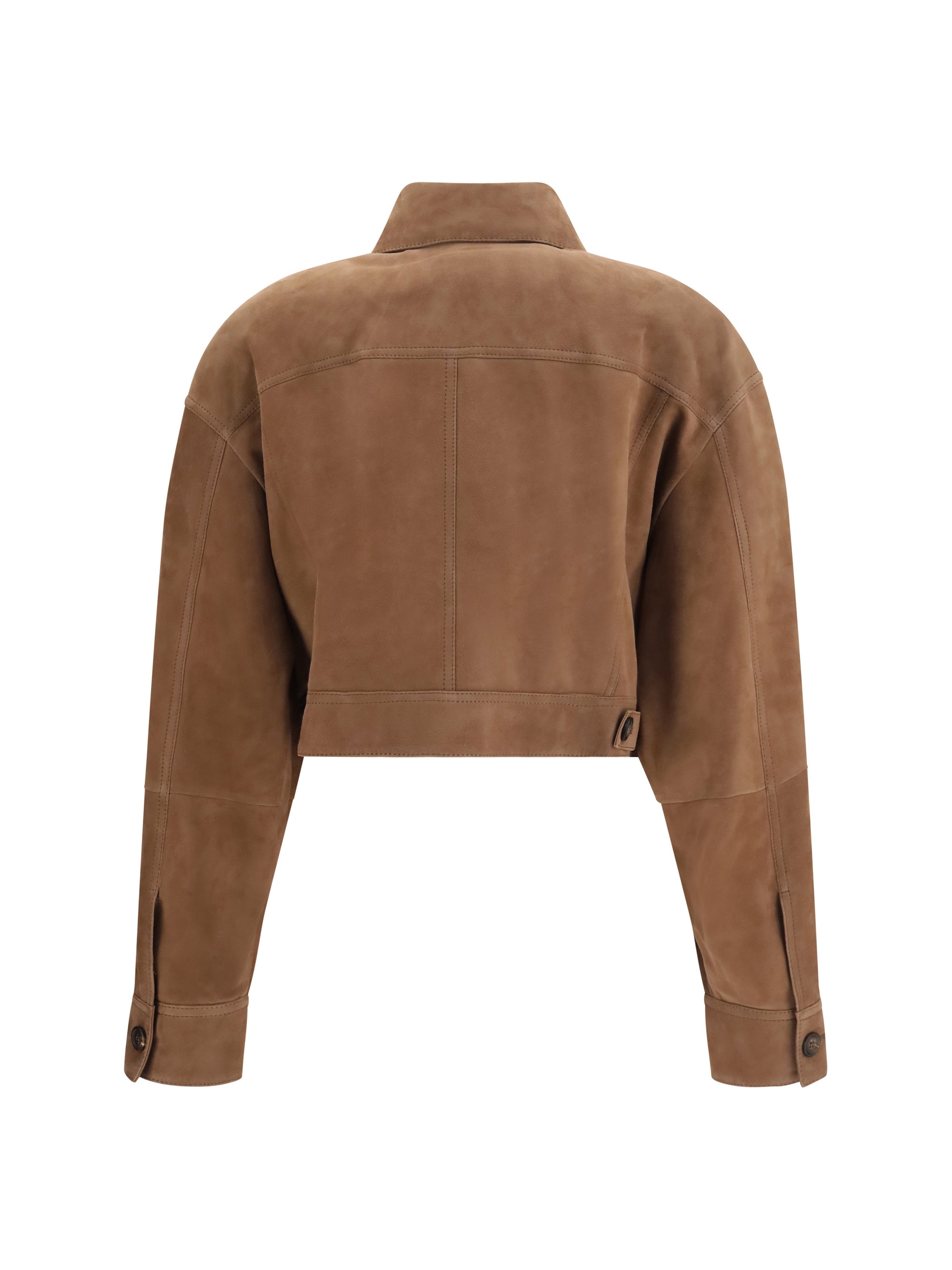 cropped suede jacket