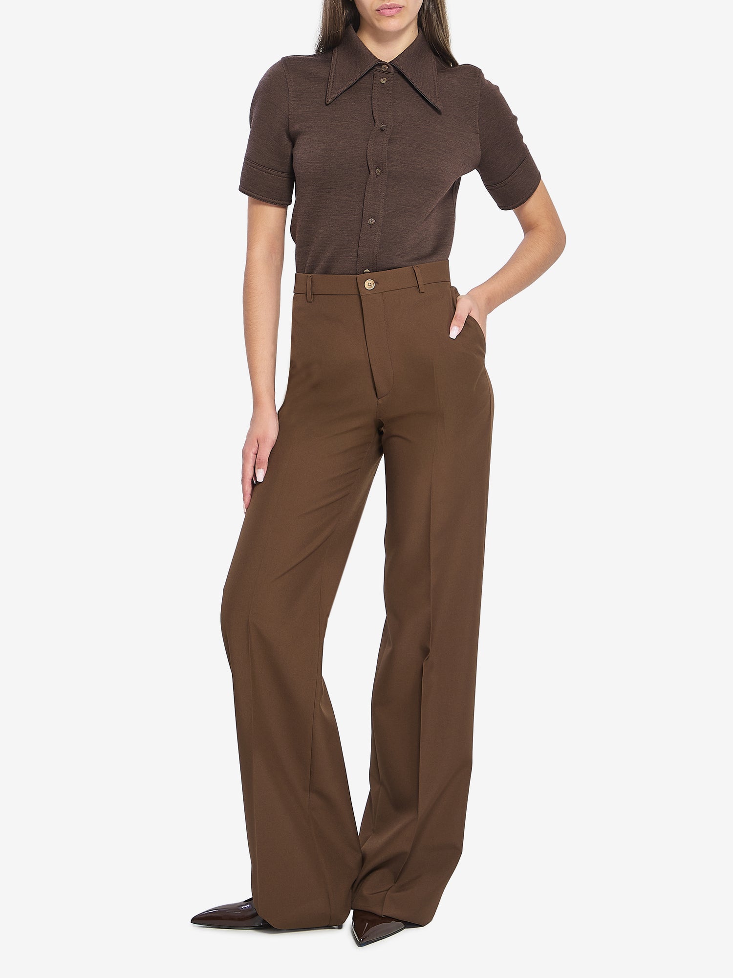 GUCCI 42 cotton and wool jersey shirt