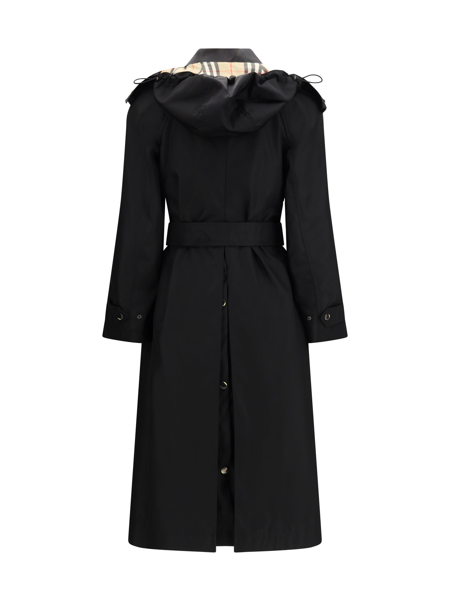 BURBERRY 6 long nylon car coat with hood 